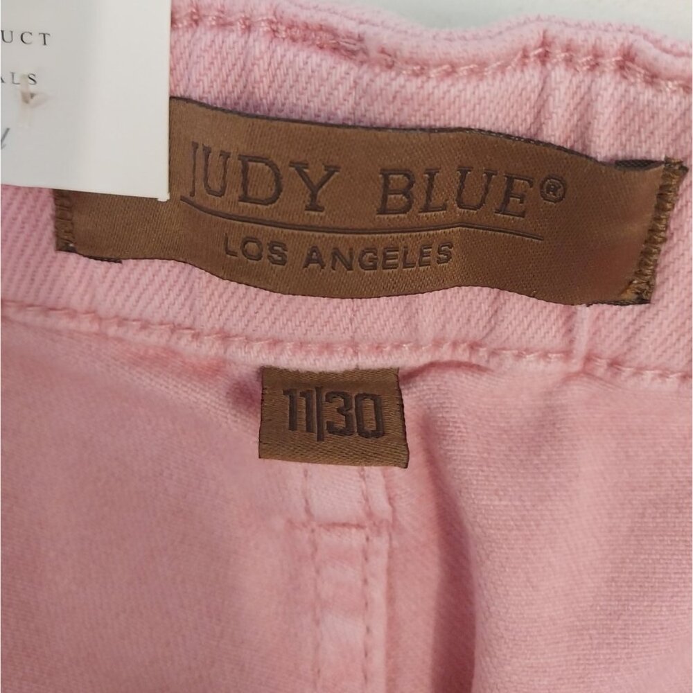 NWT Judy Blue Pink High Waist Pocket Denim Jogger Sz 11/30 - Picture 6 of 15